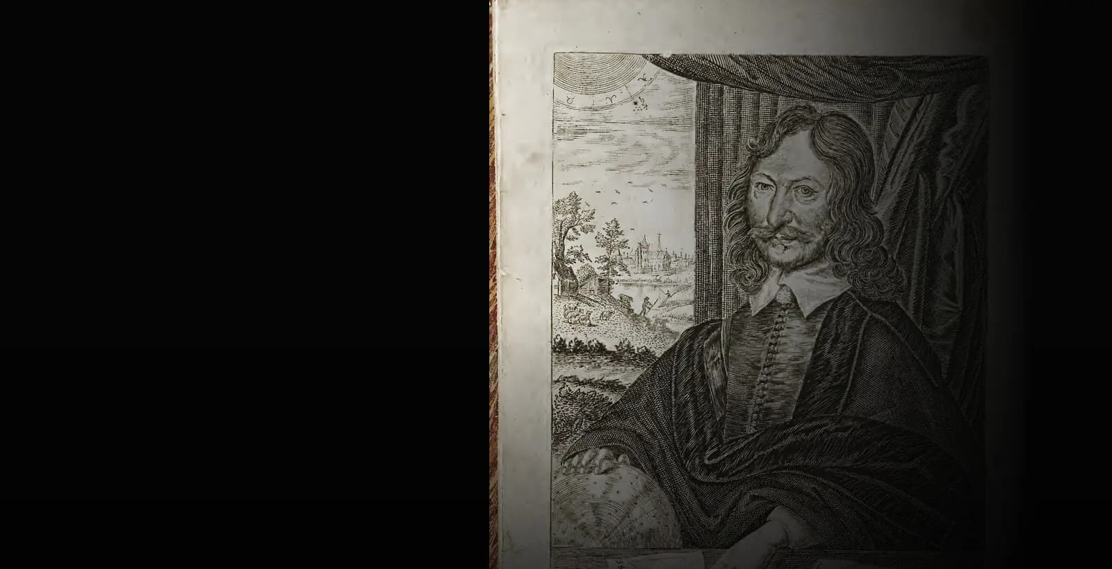 Portrait gravé de William Lilly en frontispice de Christian Astrology, Londres, 1647.
